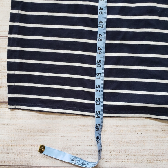 Merona Navy White Stripe Sleeveless Maxi Dress M - Picture 10 of 10